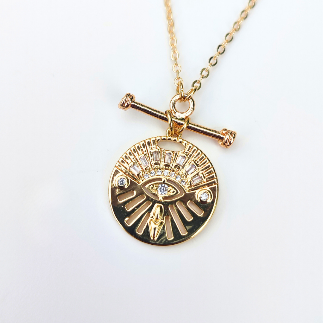 Evil Eye Disc Pendant