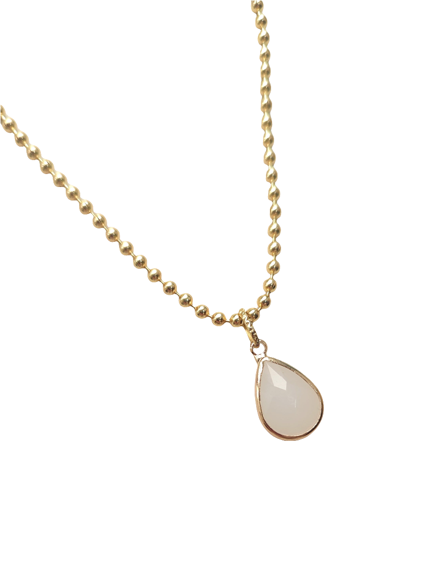 Milky White Pendant Necklace