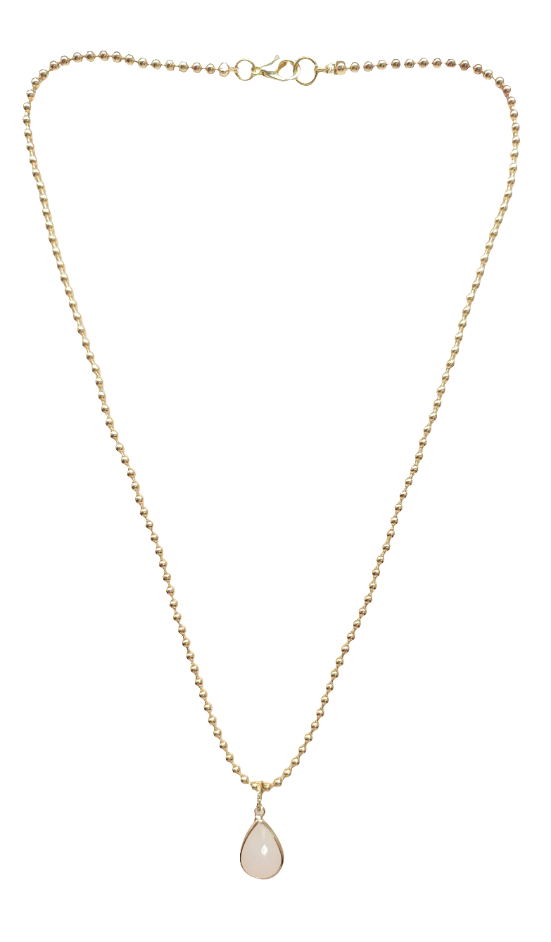Milky White Pendant Necklace