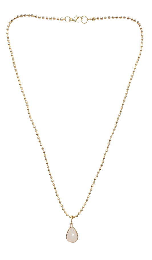 Milky White Pendant Necklace