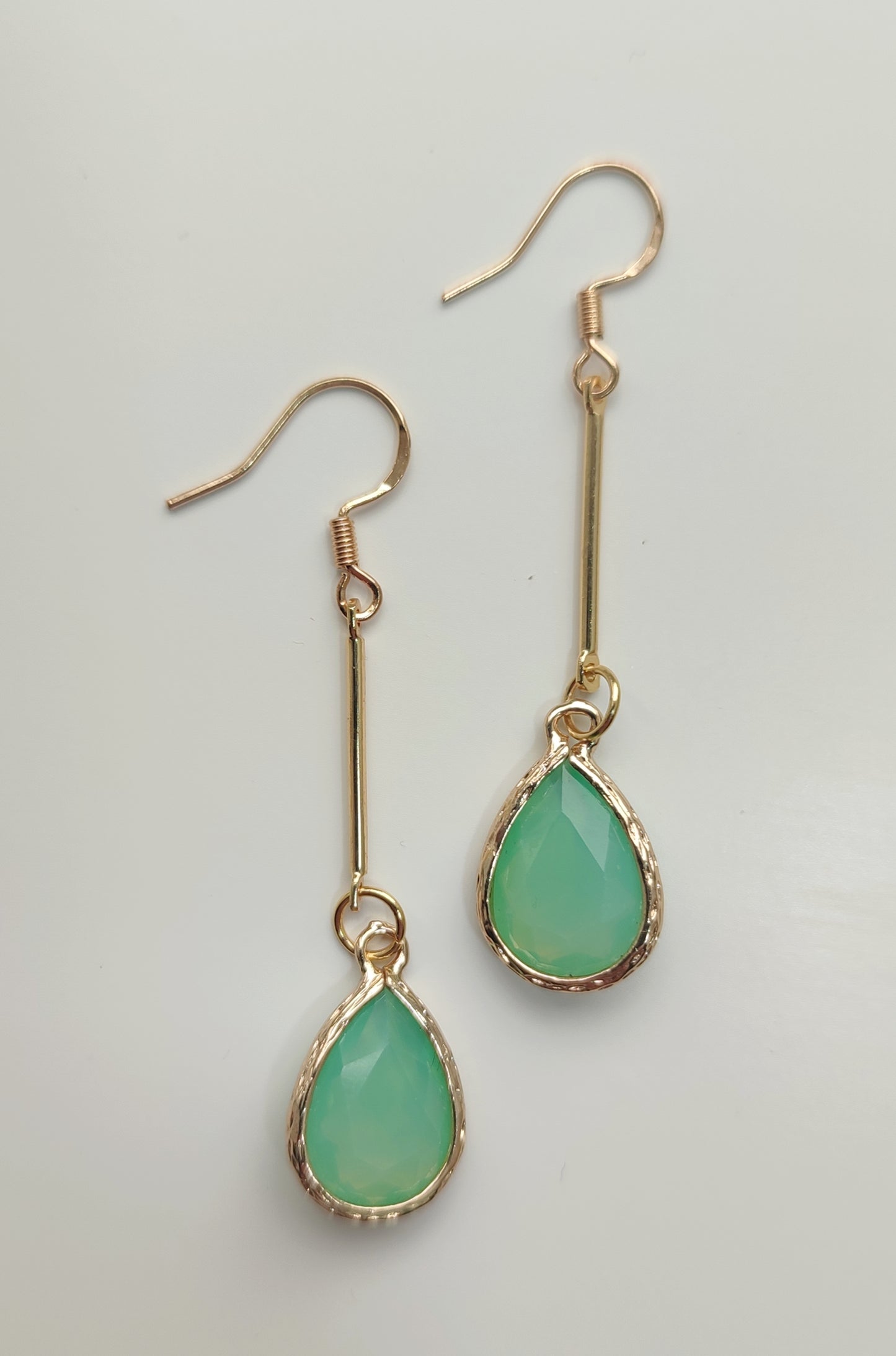Bright Green Drop Earrings