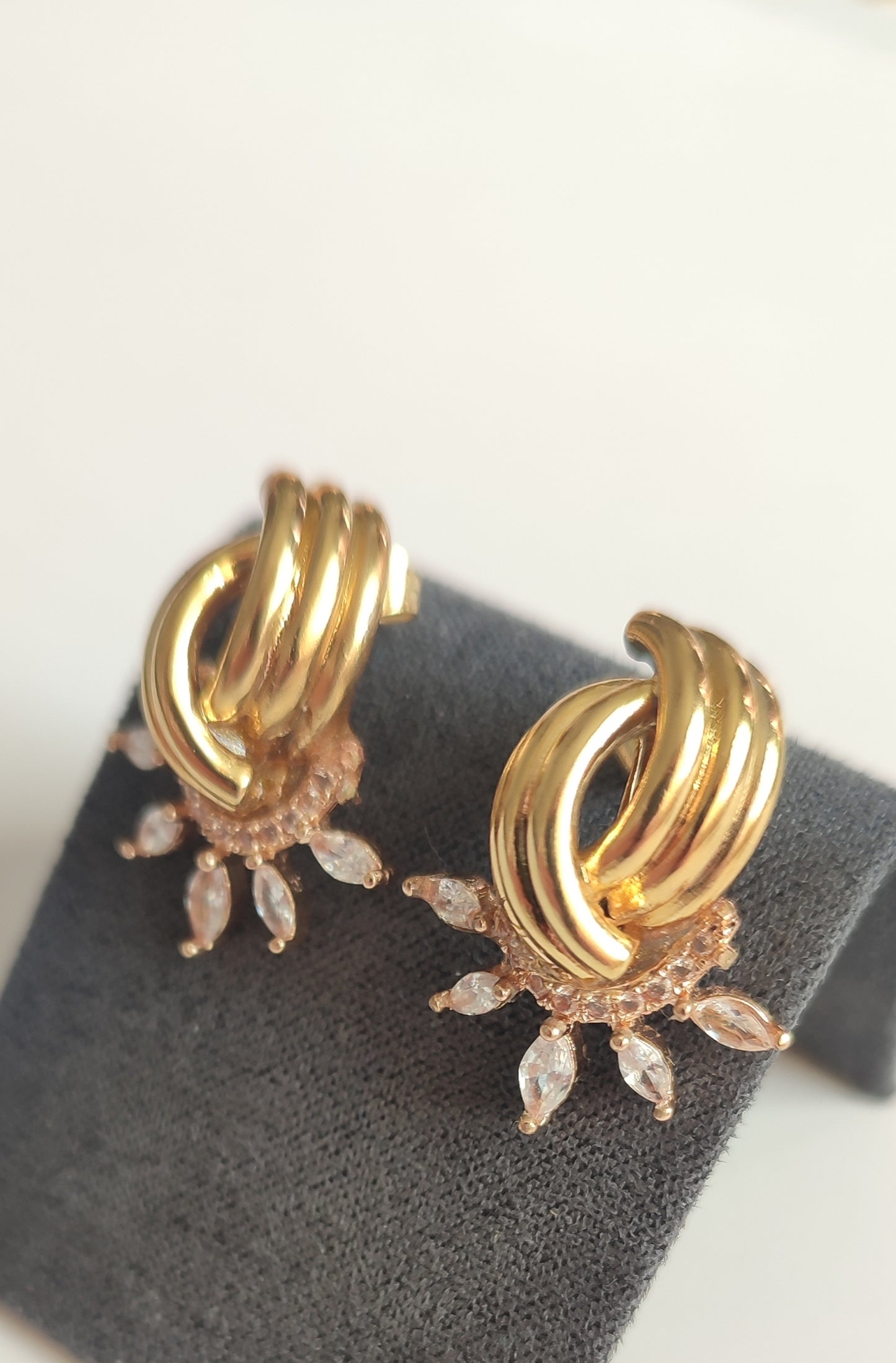Twisted Fan Design Earrings