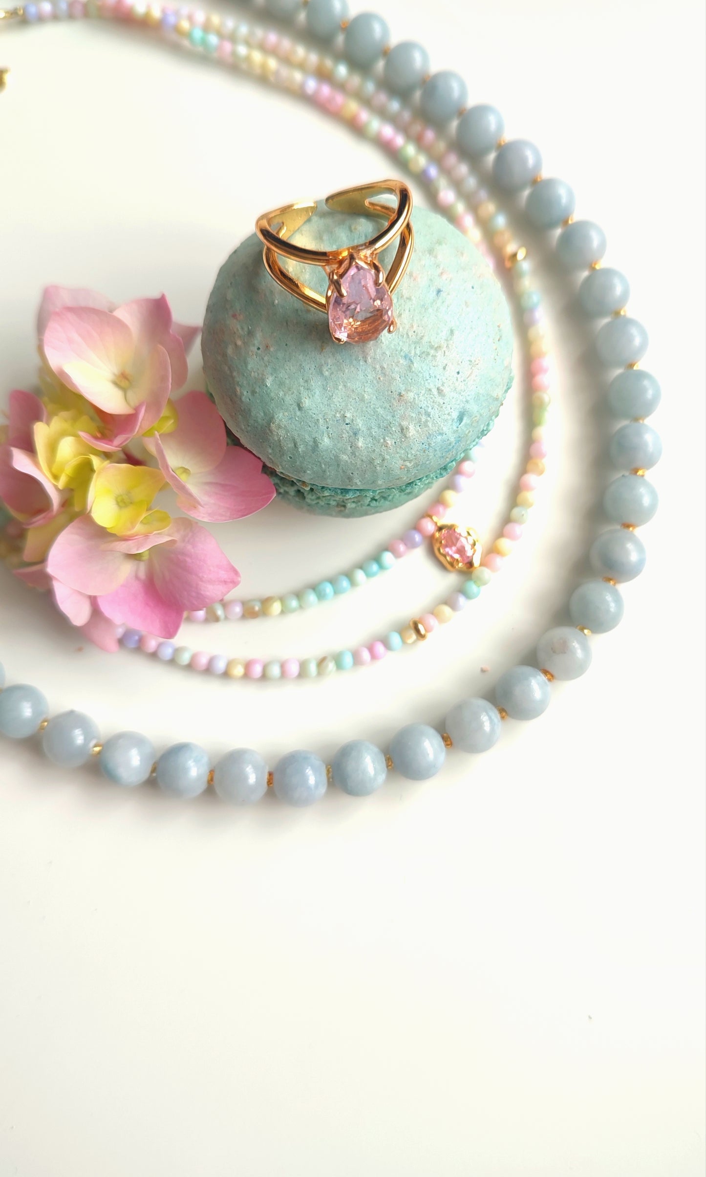 Pastel Coloured Pearl Beaded Necklace