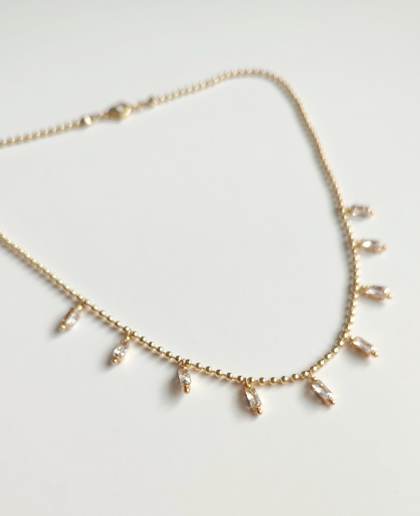 Cubic Zirconia Strand Necklace