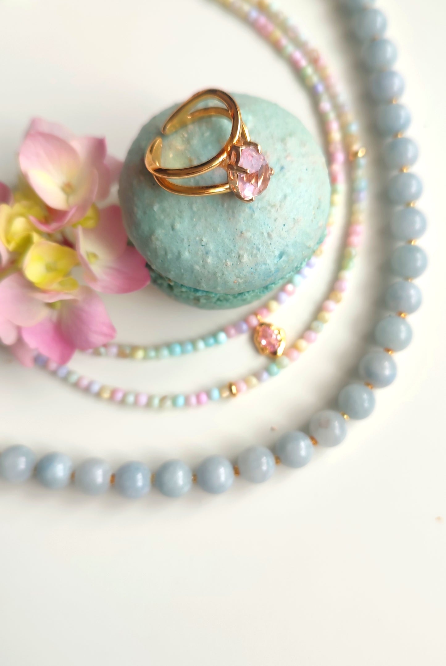Blue Jade Beaded Necklace