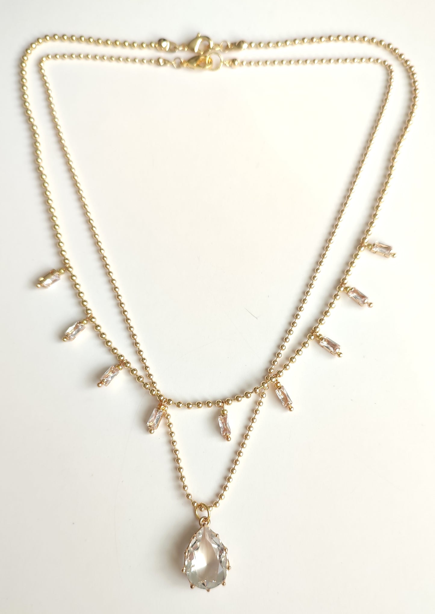 Cubic Zirconia Strand Necklace