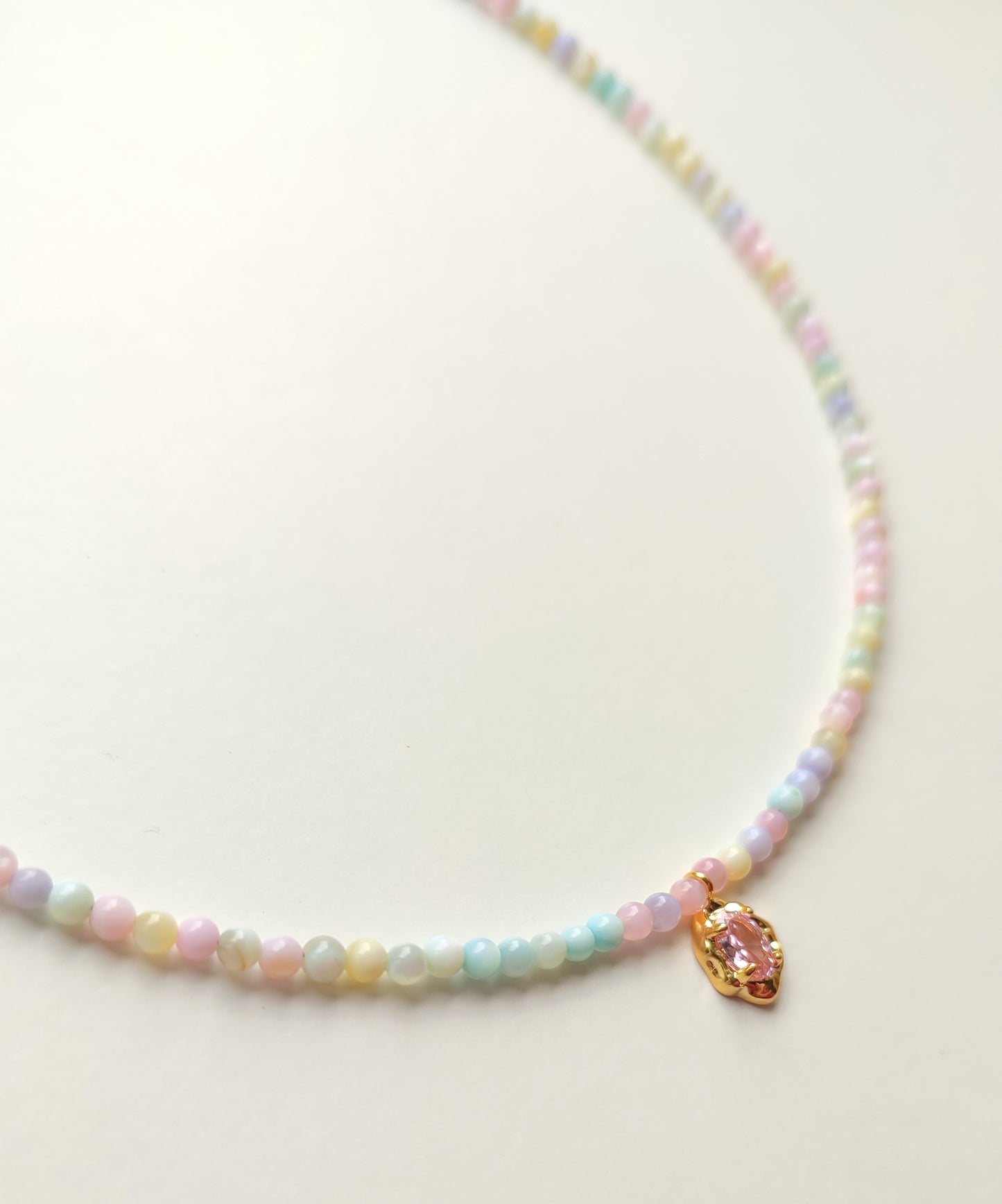 Pastel Coloured Pearl Beaded Necklace