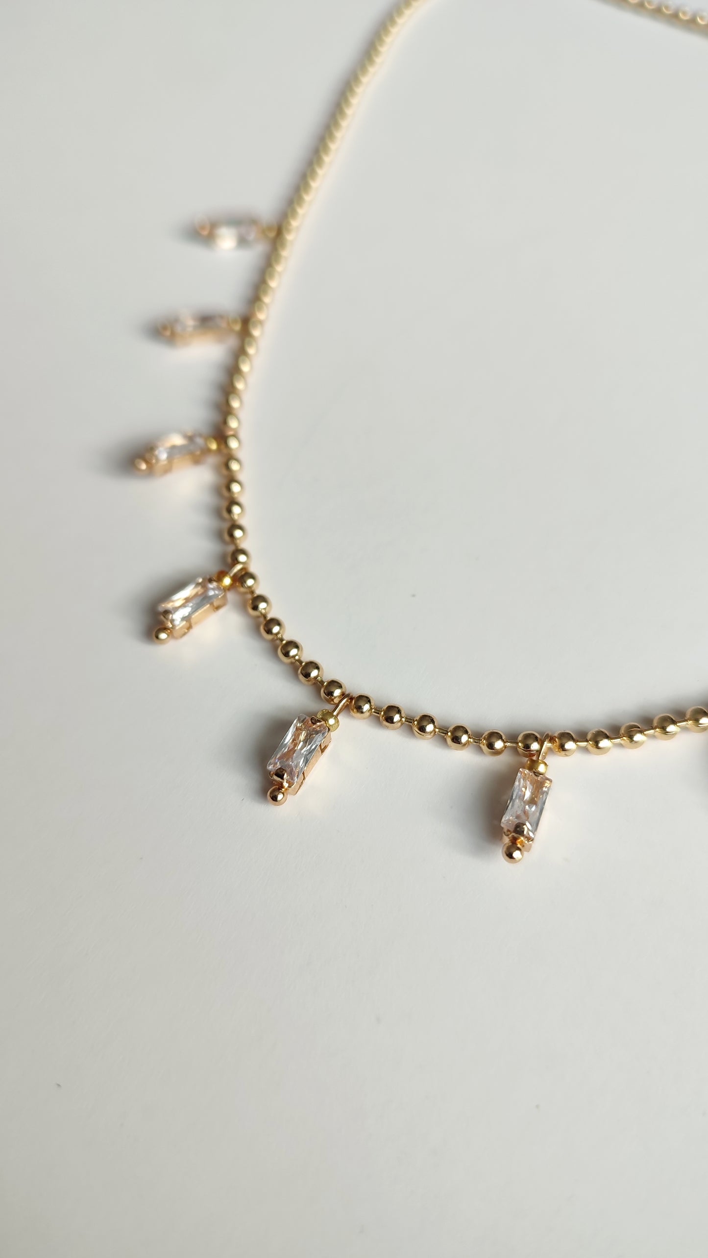 Cubic Zirconia Strand Necklace