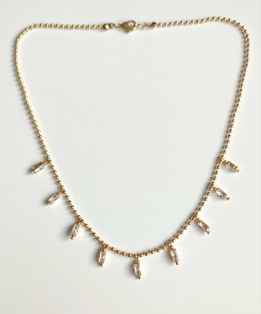 Cubic Zirconia Strand Necklace