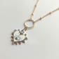 White Heart Eye Pendant