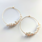 Wire Leaf Design Hoop Earrings