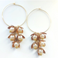 Statement Pearl Floral Hoop Earrings