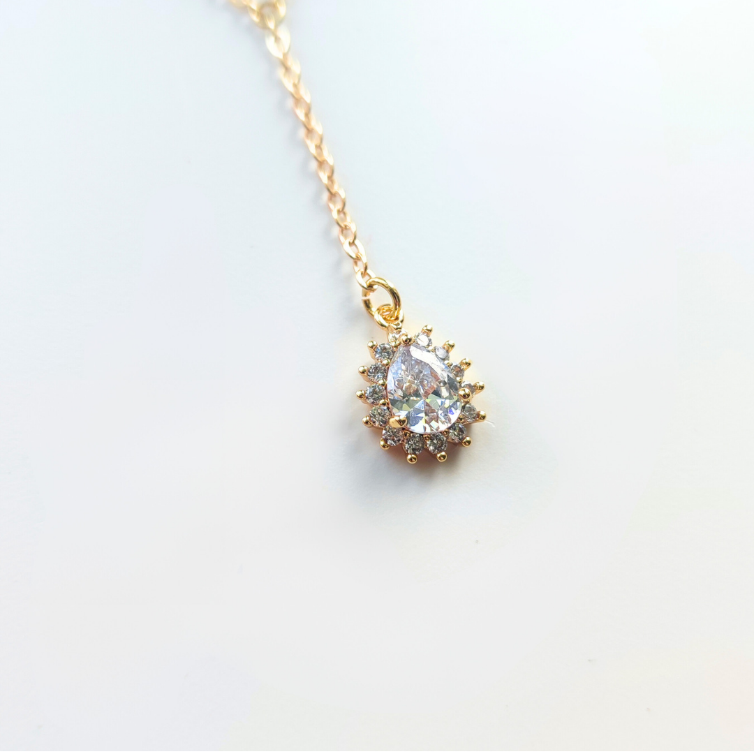 Cubic Zirconia Drop Pendant