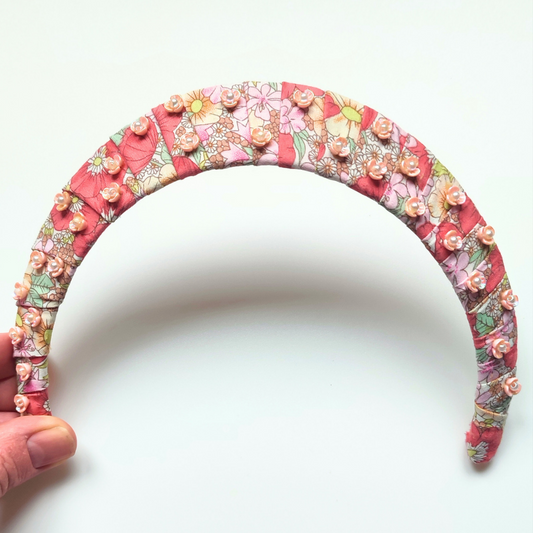 Pink and Coral Floral Crown