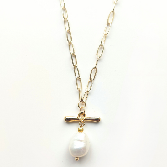 Baroque Pearl with T-bar Design