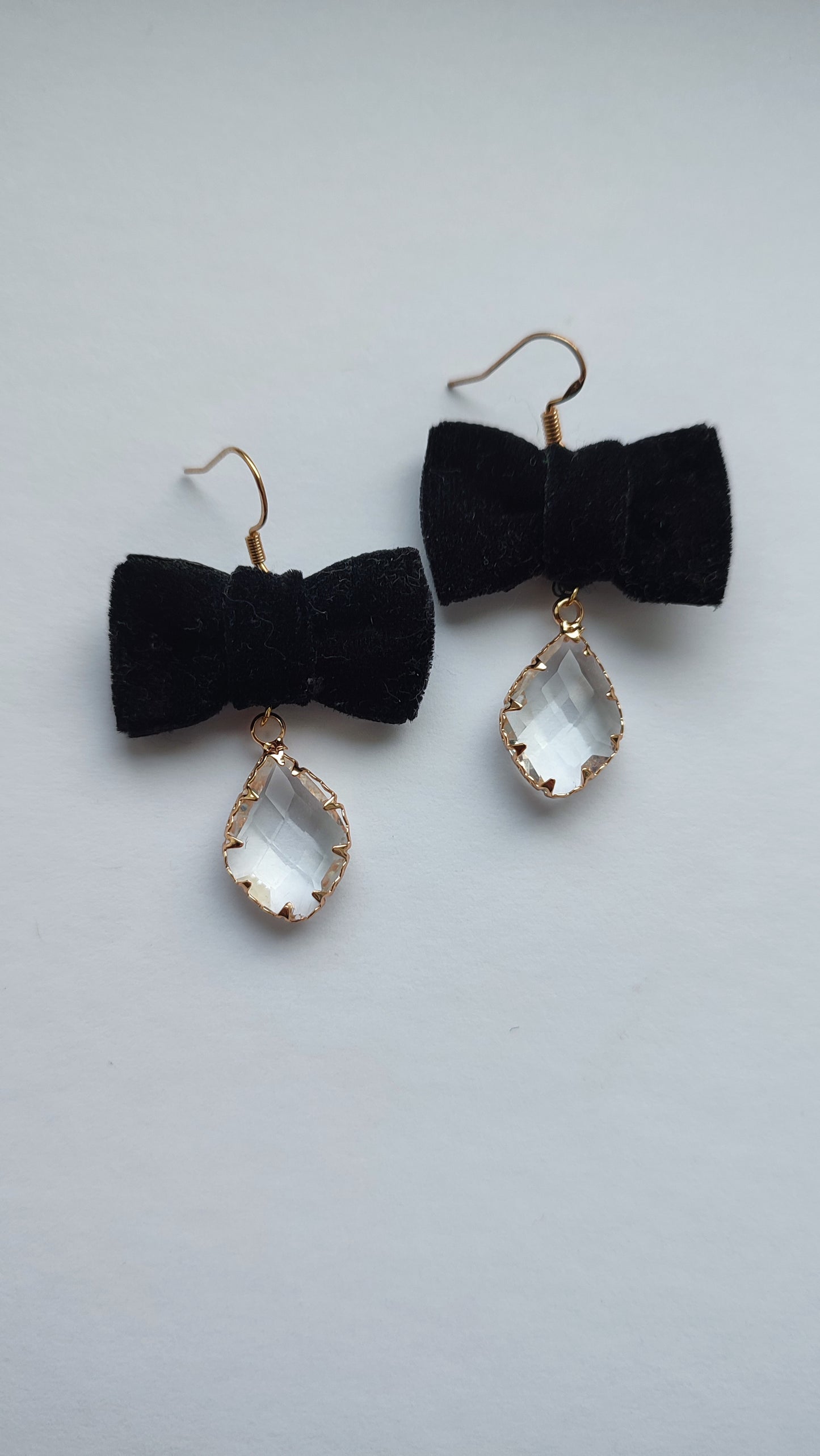 Black Velvet Bow Earrings