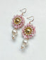 Pink Floral Design Earrings