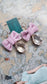 Pink Velvet Bow Earrings