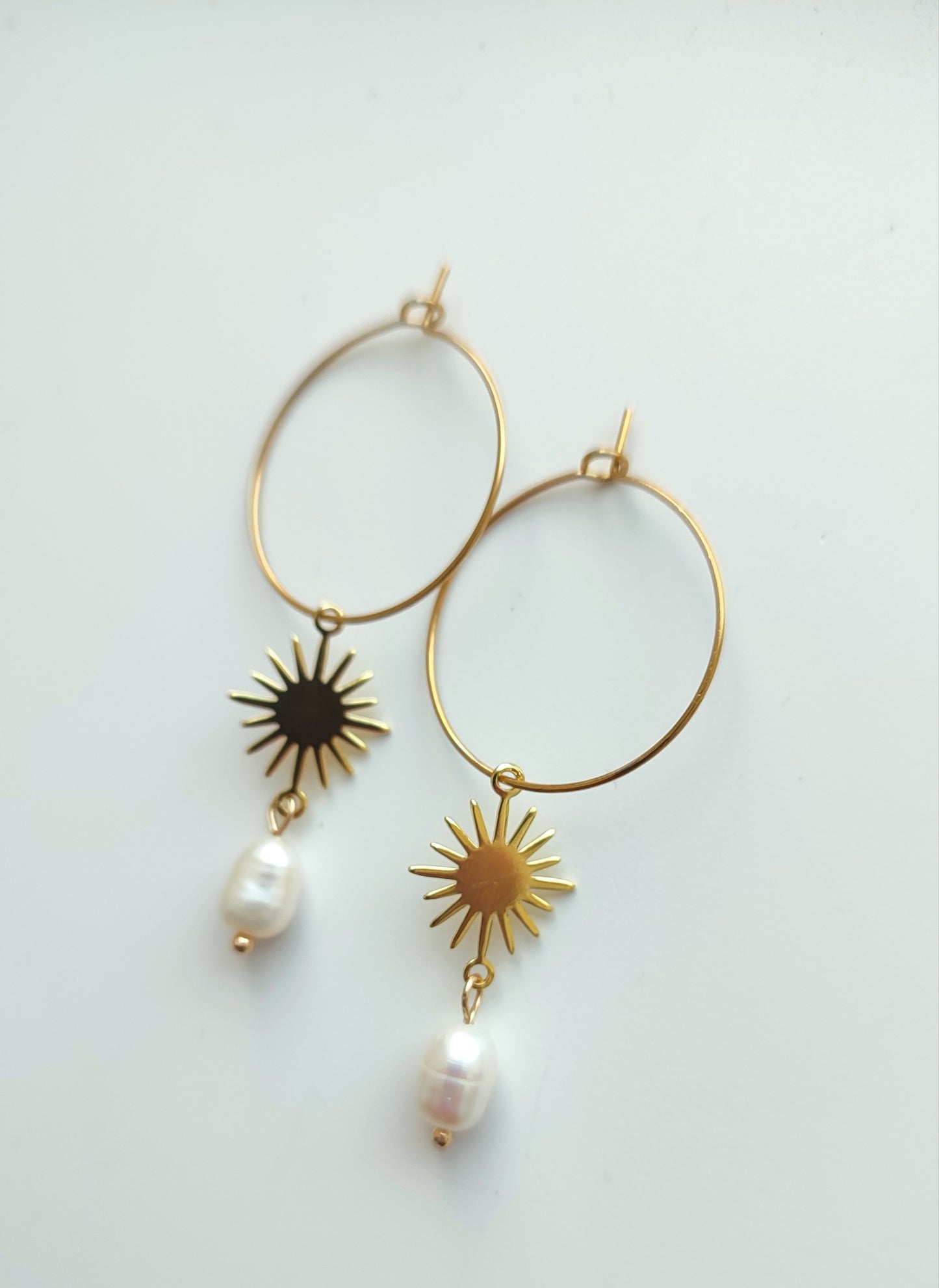 Sunbeam Pearl Earrings