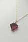 Burgundy Glass Pendant Necklace