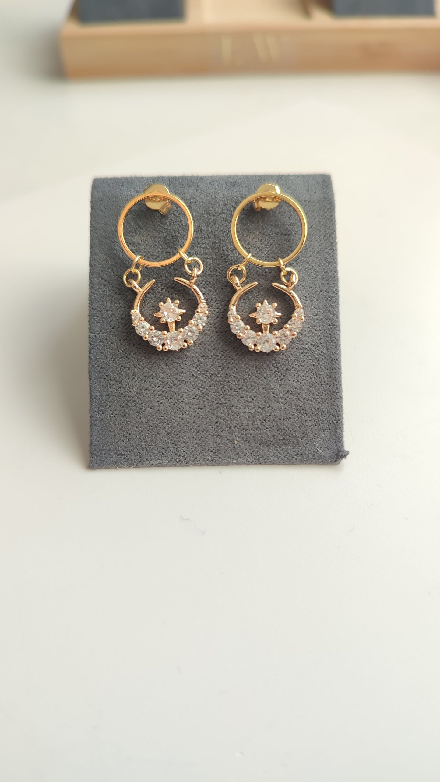 Celestial Circle Drop Earrings