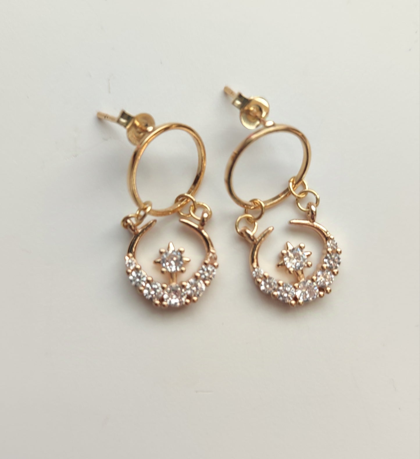 Celestial Circle Drop Earrings