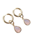 Chunky Style Hoops with Pink