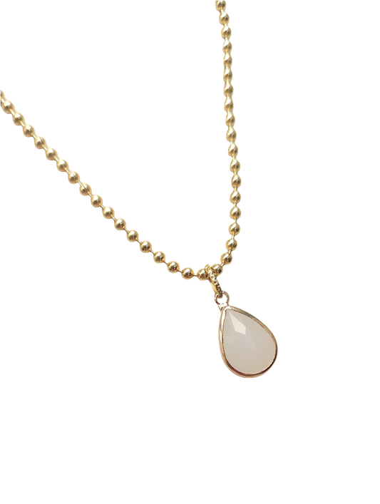 Milky White Pendant Necklace