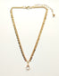 Square Design Chain with Clear Pendant