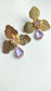 Pink and Purple Pansy Earrings