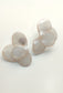 White Flower Resin Earrings