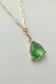 Green Glass Pendant Necklace