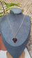 Burgundy Glass Pendant Necklace