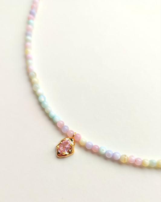 Pastel Coloured Pearl Beaded Necklace