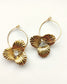 Gold Floral Hoop Earrings