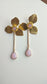 Pink Pansy Statement Earrings