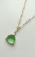 Green Glass Pendant Necklace