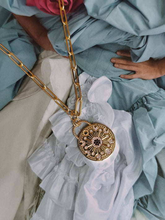 Gold Filled Moon Phase Necklace