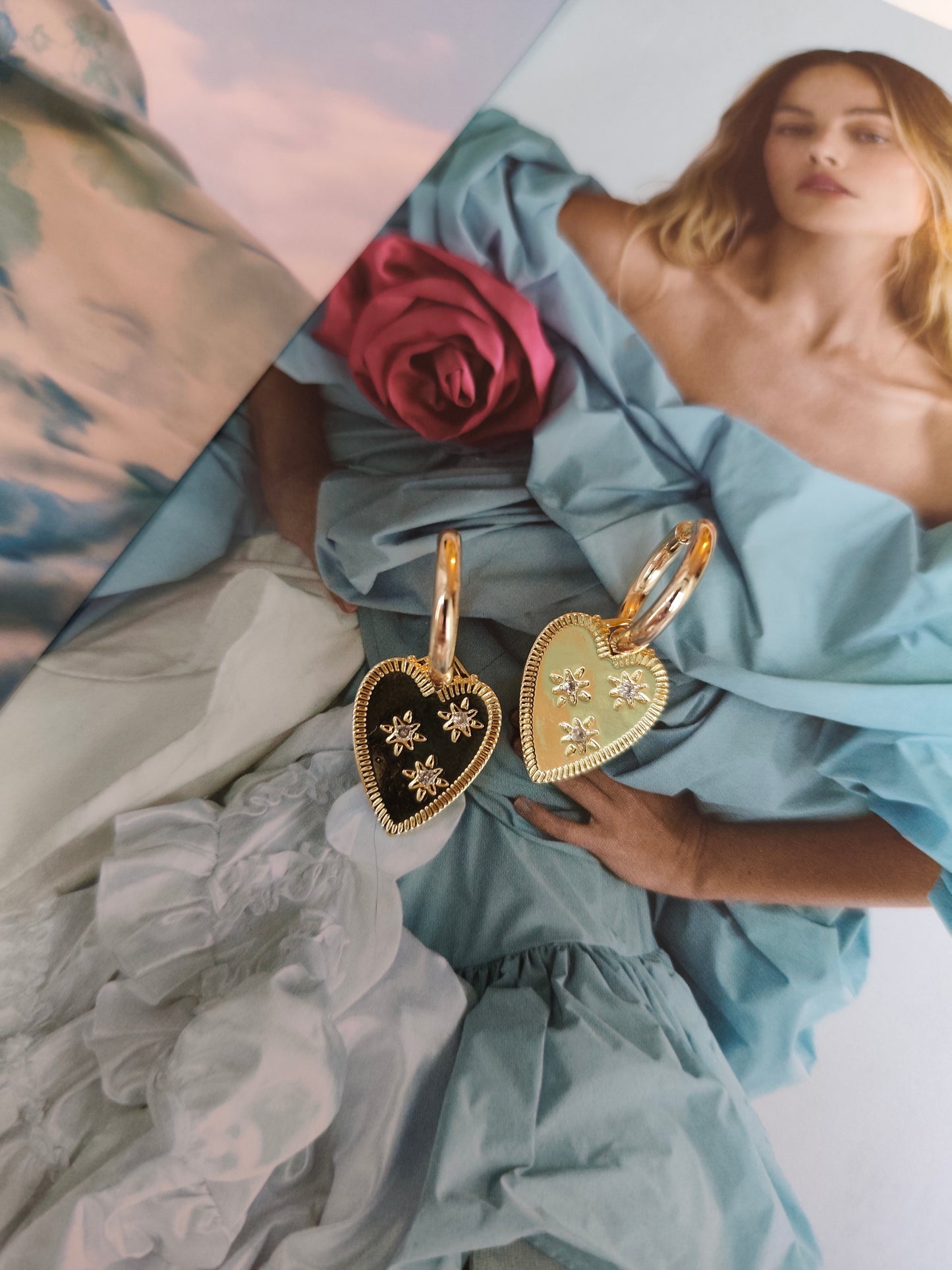 Gold Filled Heart Hoops