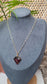 Burgundy Glass Pendant Necklace