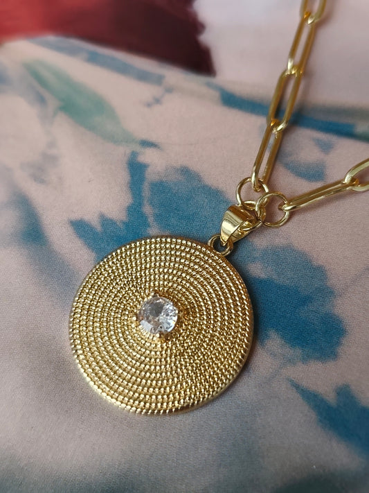 Gold Filled Medallion Pendant