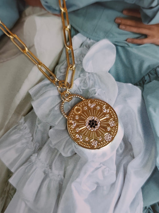 Gold Filled Moon Phase Necklace