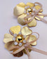 Floral Statement Earrings with Bow