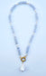 Blue Jade and Pearl Necklace