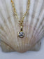 Gold Filled Cubic Zirconia Square Pendant