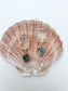 Glass, Abalone and Pearl Earrings