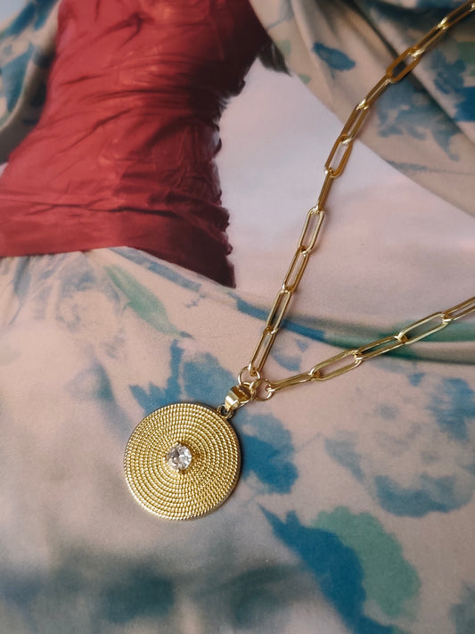 Gold Filled Medallion Pendant